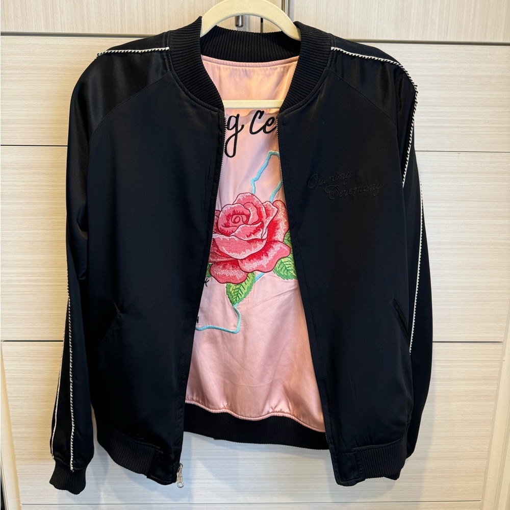 Opening Ceremony silk reversible bomber jacket
